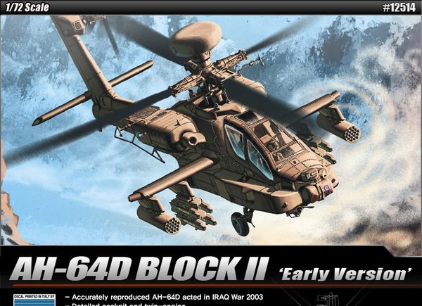 Academy 12514 AH-64D BLOCK II Version initiale 1/72