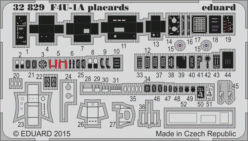 Plaques Eduard 32829 F4U-1A 1/32 Tamiya