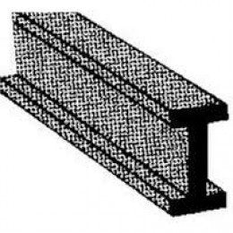 Plastruct 90025 Poutre en I &amp;quot;H&amp;quot; 6,4 mm x 3,2 mm x 1,3 mm x 600 mm (ABS) / 4 pièces.