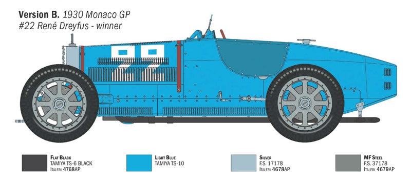 Italeri 4716 Bugatti Type 35B - Targa Florio 29/Monaco GP 30 1/12 – Bild 6