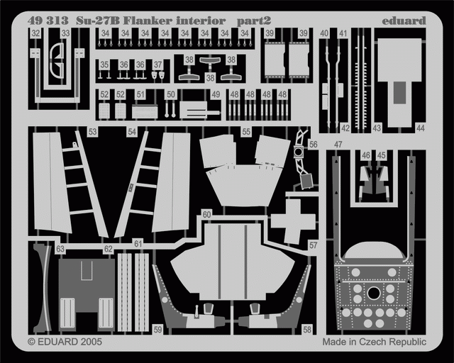 Intérieur du Su-27 Flanker B Eduard 49313, échelle 1/48, Academy – immagine 2