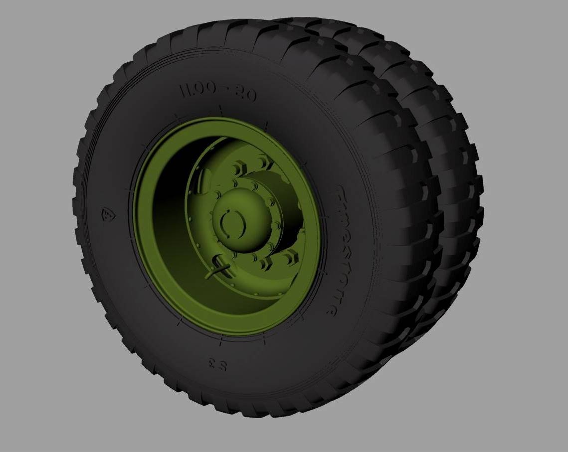 Roues de route Panzer Art RE35-566 M54 (motif de combat Firestone) 1/35