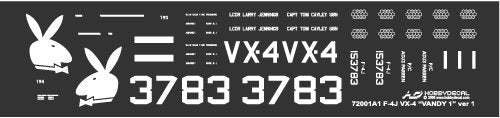 HobbyDecal AL72001V1 F-4J VX-4 Vandy1 Black Bunny Octobre 1972 1/72 – image 3