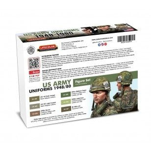 Coffret de peinture acrylique Lifecolor CS61 « Uniformes américains » (6 x 22 ml) – image 2