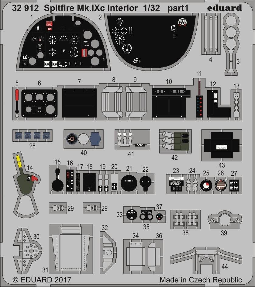 Intérieur du Spitfire Mk. IXc Eduard 32912 REVELL 1/32