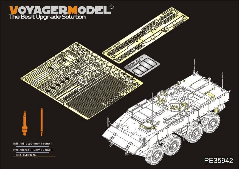 Maquette Voyager PE35942 VPK-7289 Boomerang APC russe moderne (Objectif K-16) Basique pour PANDA HOBBY PH35025 1/35
