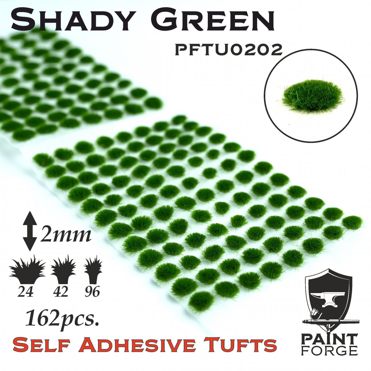 Touffes Paint Forge PFTU0202 : Nuance Vert 2 mm