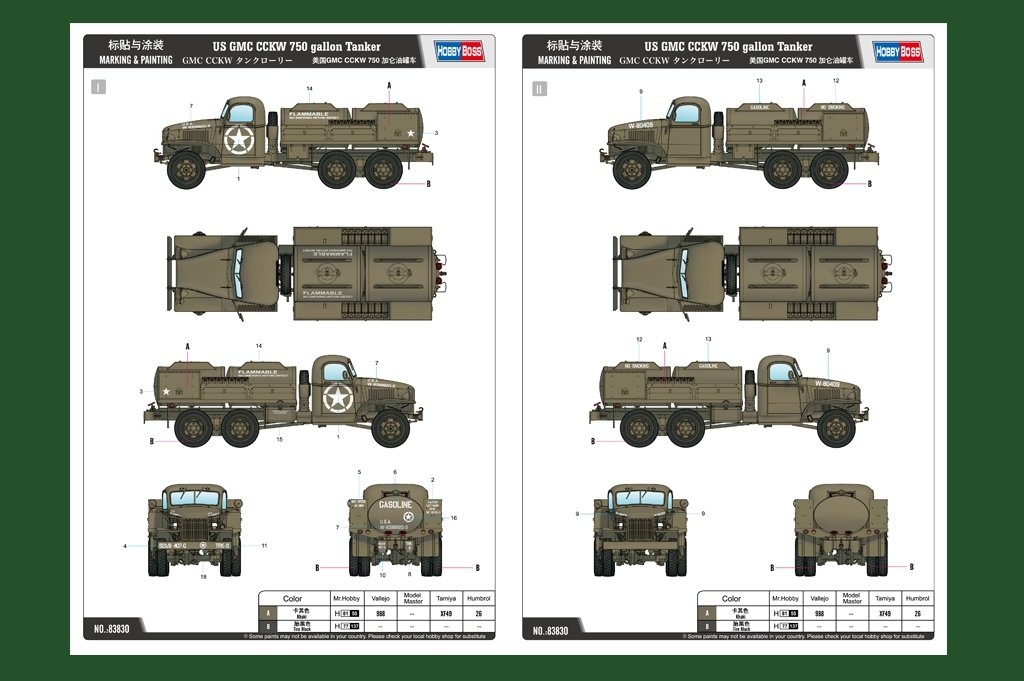 Camion-citerne Hobby Boss 83830 US GMC CCKW 750 gallons (1/35) – Bild 2
