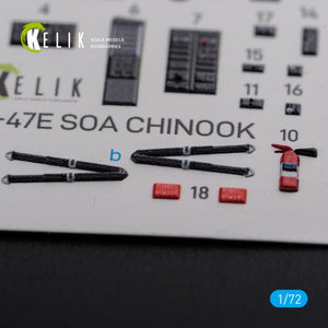 Décalcomanies 3D intérieures KELIK K72102 MH-47E pour maquette Italeri au 1/72 – immagine 5