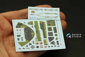 Intérieur imprimé en 3D et coloré sur papier décalcomanie Quinta Studio QD32133 F6F-3 Hellcat (Trumpeter) 1/32 – image 6