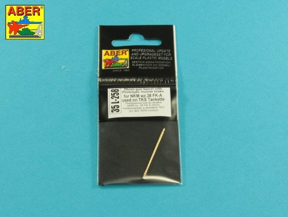 Aber 35L-258 Prototype barrel for the 20mm wz.38 FK-A gun installed in the TKS 1/35 tankette