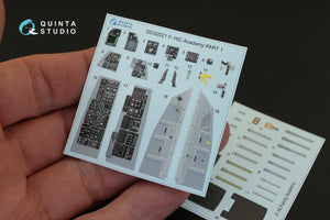 Intérieur imprimé en 3D et coloré sur papier décalcomanie Quinta Studio QD32021 F-16C (pour maquette Academy) 1/32 – image 3