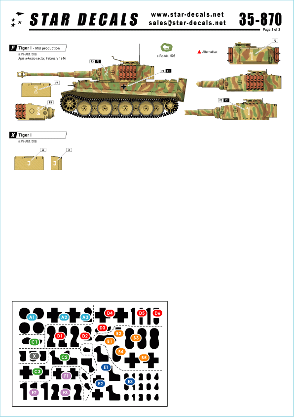 Star Decals 35-870 Chars allemands en Italie 1 1/35 – immagine 2
