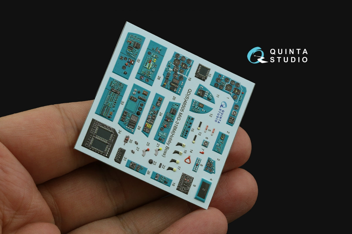 Intérieur imprimé en 3D et coloré sur papier décalcomanie Quinta Studio QDS-48505 MiG-31BM (Hobby Boss) (Petite version) 1/48 – Bild 4