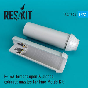 RESKIT RSU72-0073 Buses d&amp;#39;échappement ouvertes et fermées pour F-14A Tomcat (Fine Molds 1/72)