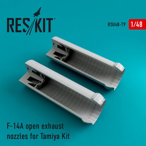 RESKIT RSU48-0079 Buses d&amp;#39;échappement ouvertes pour F-14 A Tomcat, kit Tamiya 1/48