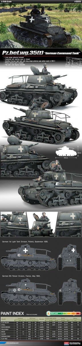 Académie 13313 Pz.bef.wg.35(t) Char de commandement allemand – Bild 2
