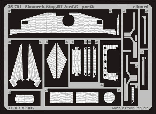 Eduard 35751 Zimmerit StuG. III Ausf. G 1/35 Dragon – Bild 2