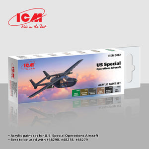Kit de peinture acrylique ICM 3082 pour avions des forces spéciales américaines, 12 ml x 6