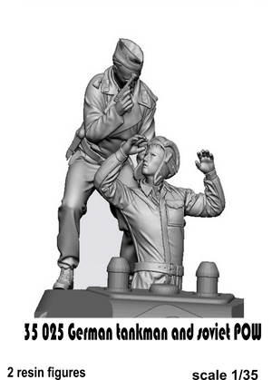 Glowel Miniatures 35025 Tankiste allemand et prisonnier de guerre soviétique 1/35