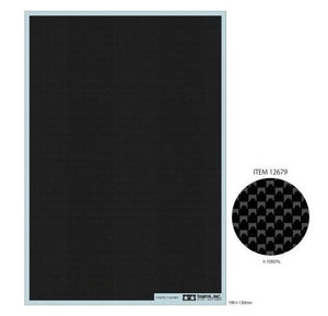 Décalcomanies Tamiya 12679 à motif carbone (tissage uni / fin) 1/24