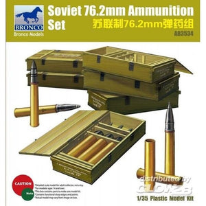 Bronco AB3534 Coffret de munitions soviétiques de 76,2 mm, échelle 1/35