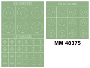 Montex MM48375 Coquilles RAF SEAC 54, 32, 16 pouces 1/48