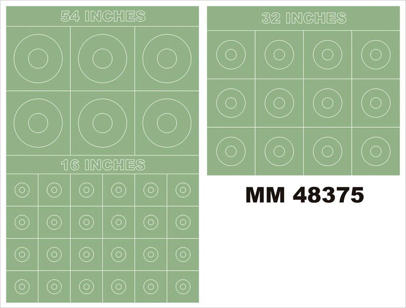 Montex MM48375 Coquilles RAF SEAC 54, 32, 16 pouces 1/48