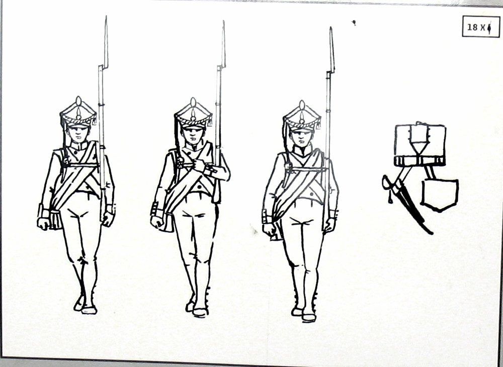 Hat 9320 Napoleonic Russian Musketeers (Marching) 1/32