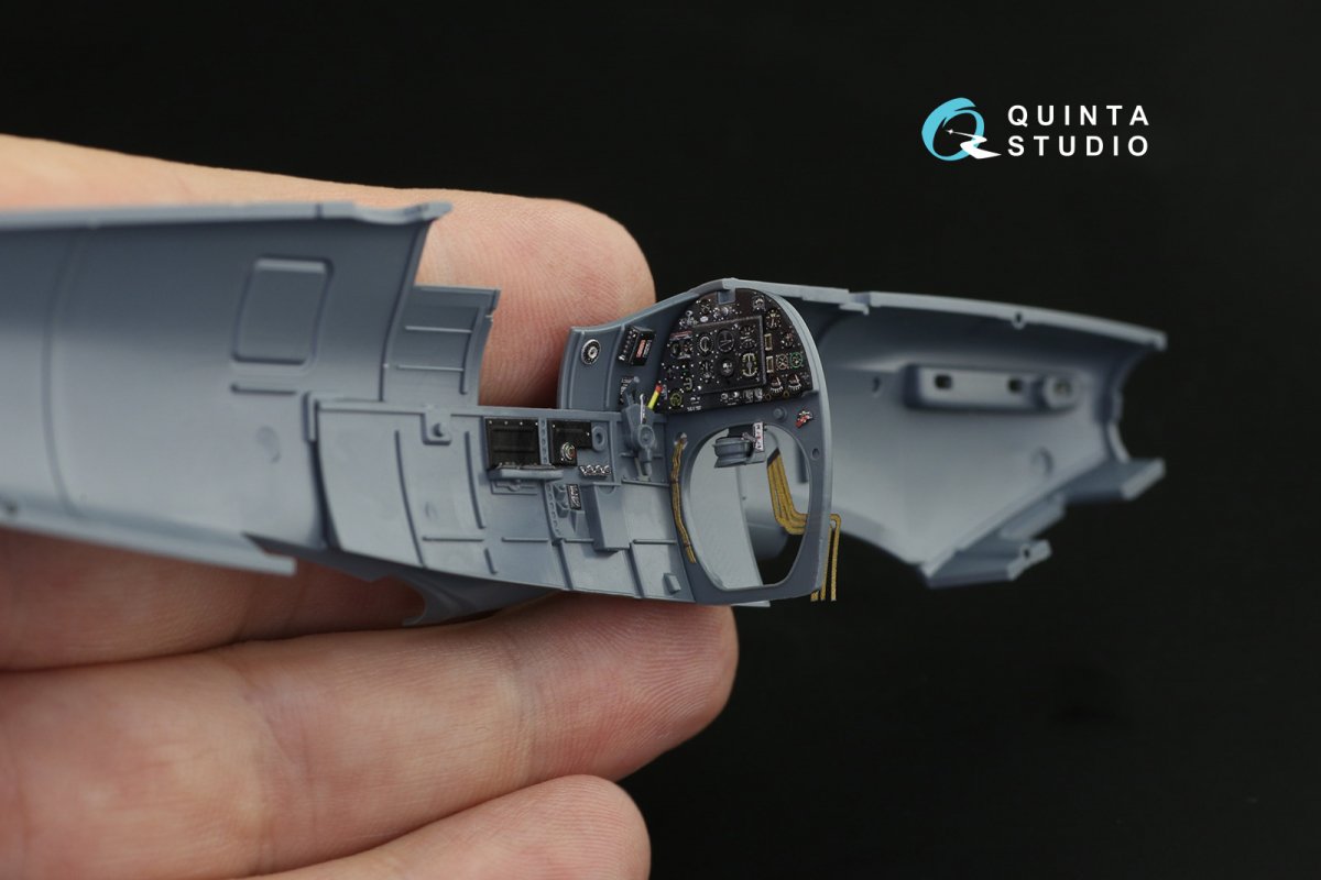 Intérieur imprimé en 3D et coloré sur papier décalcomanie (Eduard) Quinta Studio QD48205 Spitfire Mk.II 1/48 – immagine 7