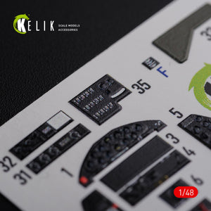 Décalcomanies 3D intérieures KELIK K48087 TBF-1C pour maquette Academy au 1/48 – image 5