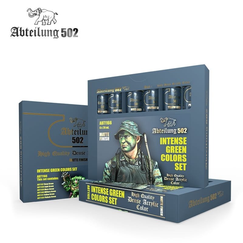 502 Abteilung ABT1166 – ENSEMBLE DE COULEURS VERT INTENSE (6pcs)