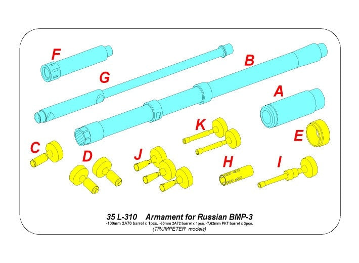 Armement Aber 35L-310 pour BMP-3 russe au 1/35 – image 3