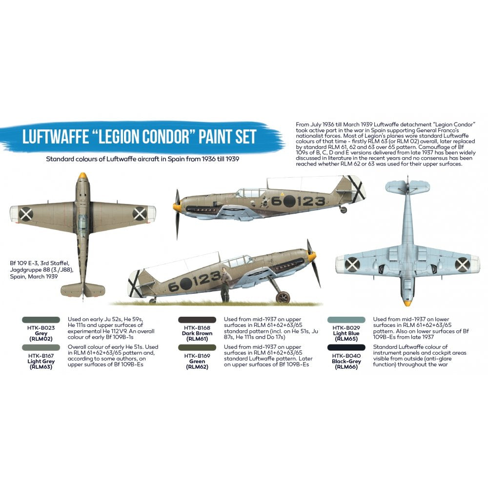 Hataka HTK-BS32 Luftwaffe &amp;quot;Légion Condor&amp;quot; set de peinture (6x17ml) – imagen 3