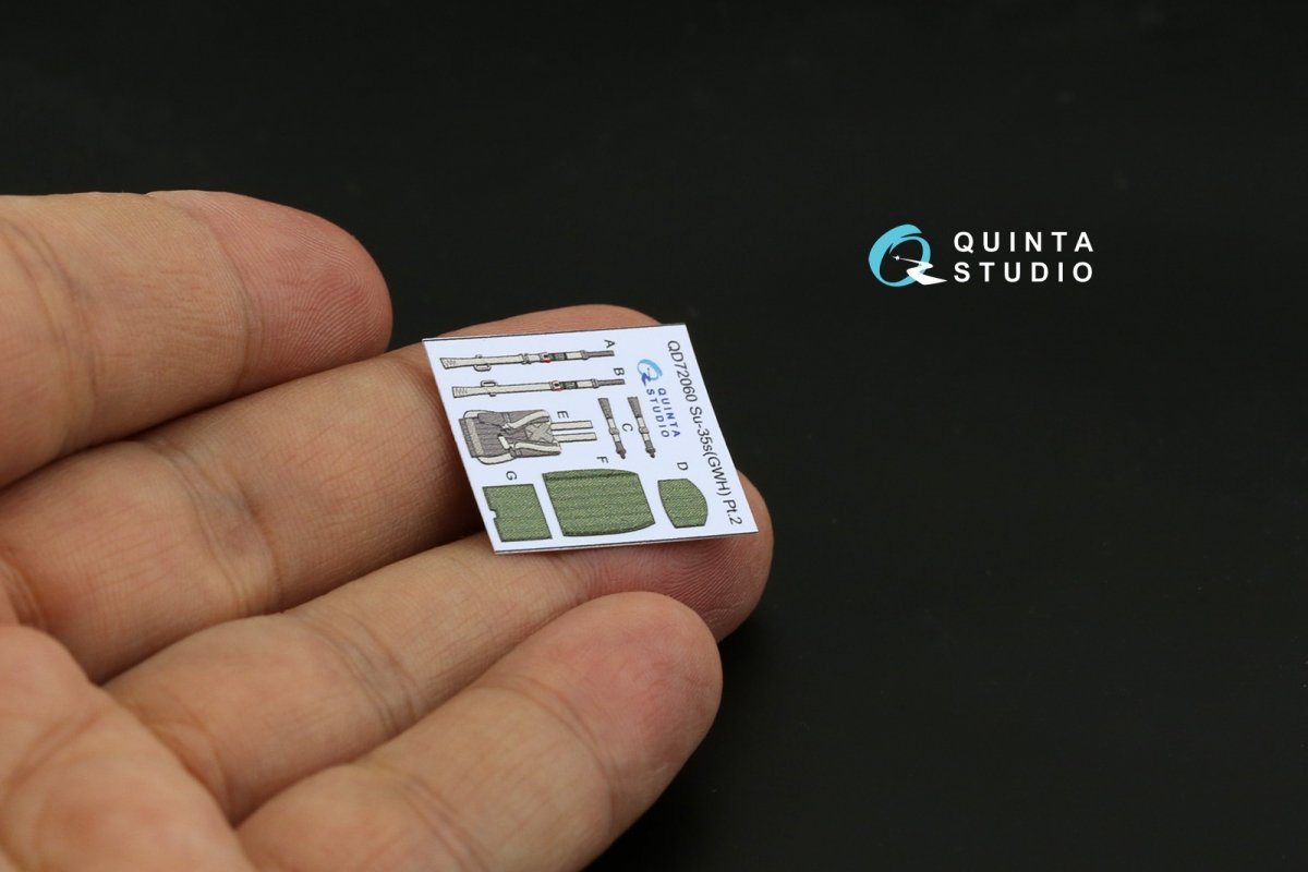 Quinta Studio QD72060 Su-35S 3D-Printed &amp;amp; coloured Interior on decal paper (GWH) 1/72 – zdjęcie 4
