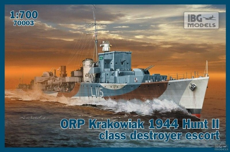IBG 70003 ORP Krakowiak 1944 Escorteur de destroyer de classe Hunt II 1/700