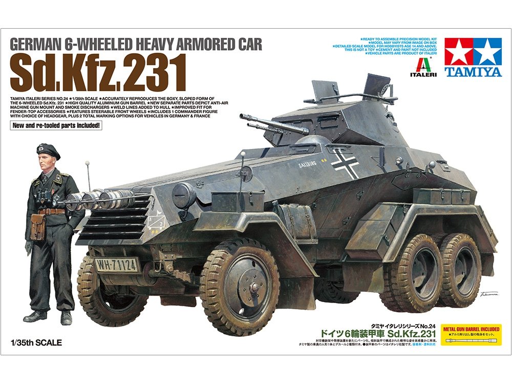 Tamiya 37024 Voiture blindée lourde allemande à 6 roues Sd.Kfz.231 1/35