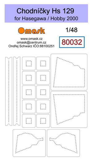 Omask 80032 Passerelles Hs 129 pour Hasegawa / Hobby 2000 1/48