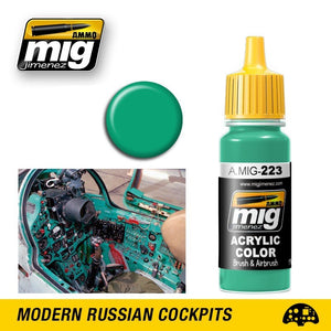Munitions de Mig Jimenez 0223 Intérieur vert turquoise