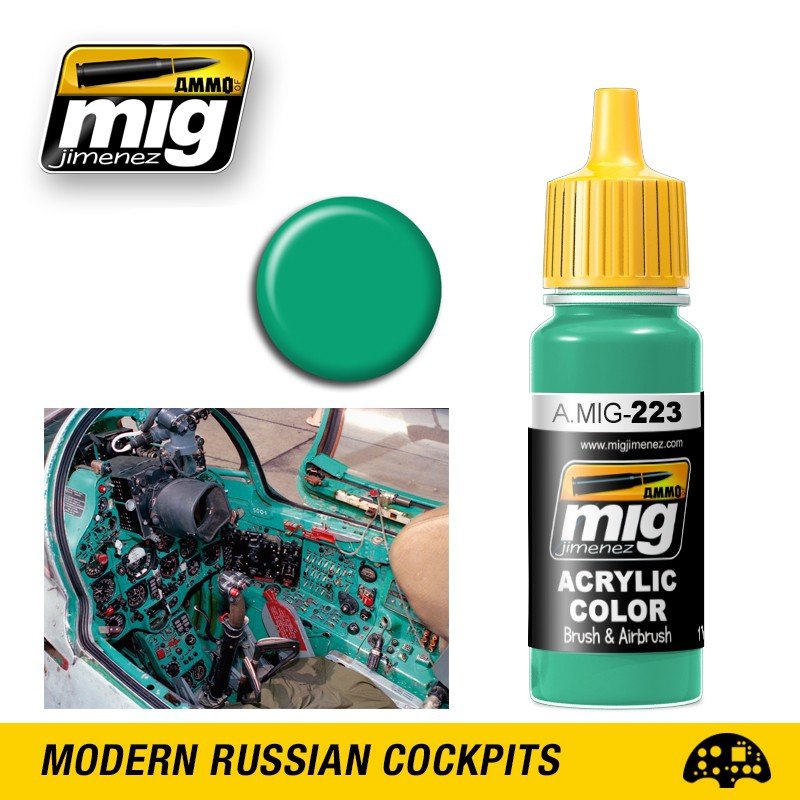 Munitions de Mig Jimenez 0223 Intérieur vert turquoise