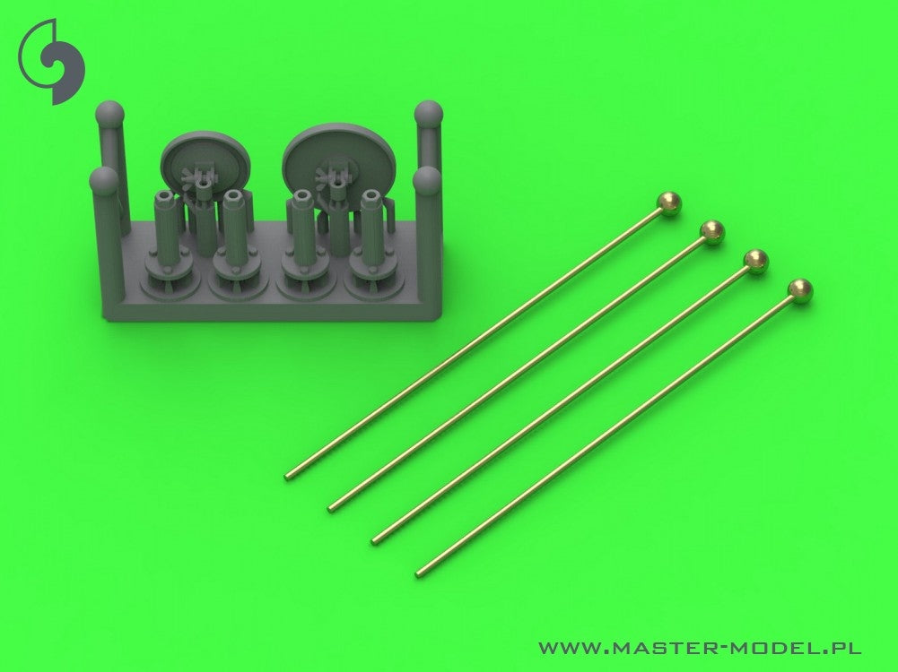 Jauges de largeur pour véhicules allemands Master GM-35-096 (utilisées sur les Sd.Kfz. 221, 222, 223, 231, 232, 233, 234, 247, 250, 251, 263) - Jeu de 4 pièces. Échelle 1/35
