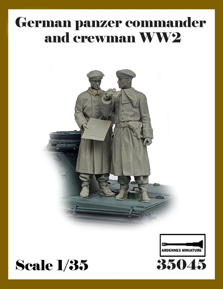 Ardennes Miniature 35045 COMM. ET ÉQUIPAGE DE POING ALLEMANDS, SECONDE GUERRE MONDIALE, ÉCHELLE 1/35