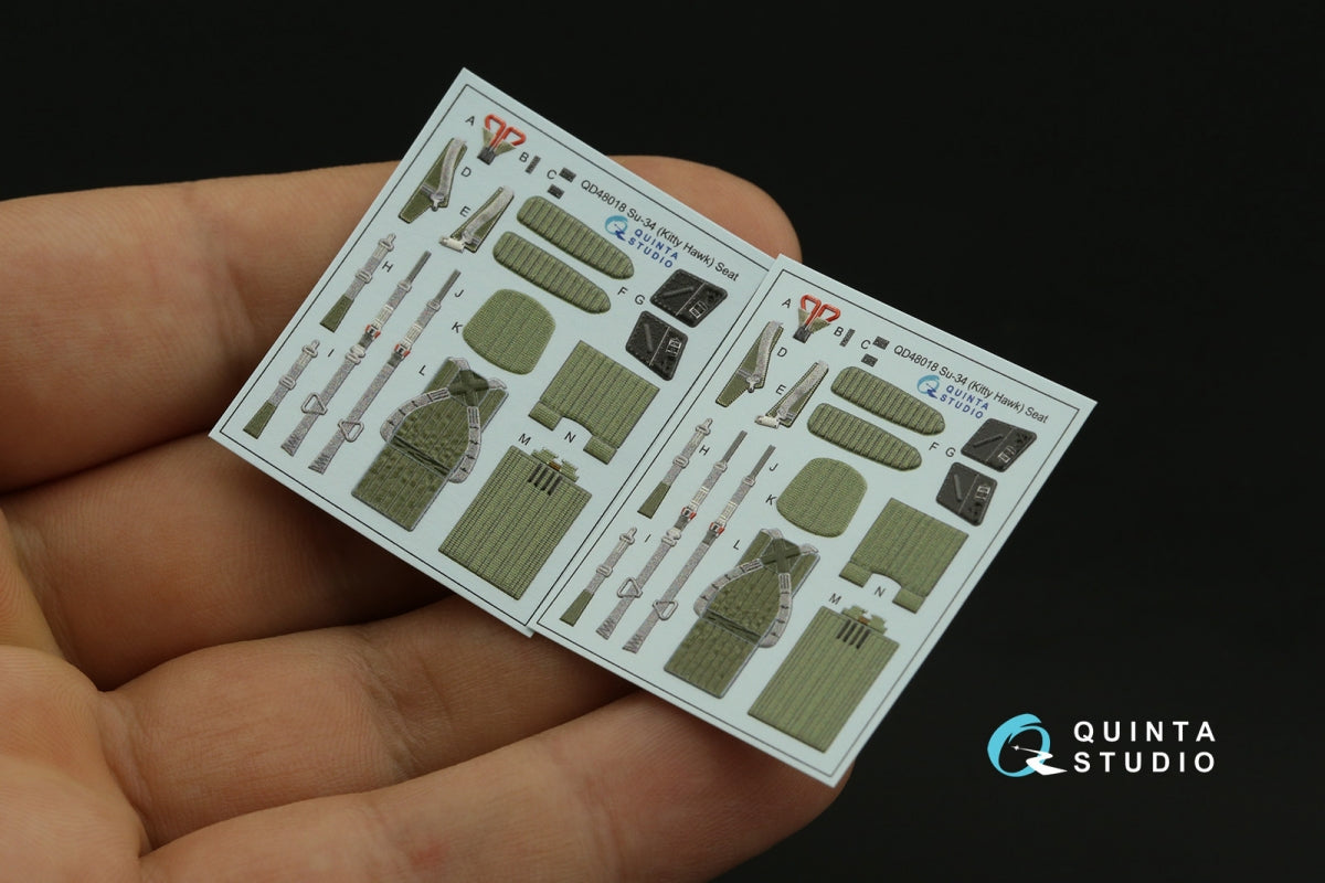 Intérieur coloré imprimé en 3D sur papier décalcomanie Quinta Studio QD48018 Su-34 (KittyHawk) 1/48 – image 6