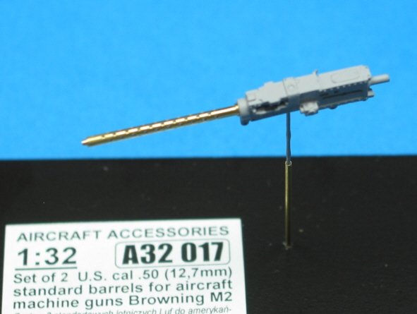 Aber A32017 Jeu de 2 canons standard de calibre .50 (12,7 mm) pour mitrailleuses d&amp;#39;avion américaines Browning M2 (1/32) – image 4