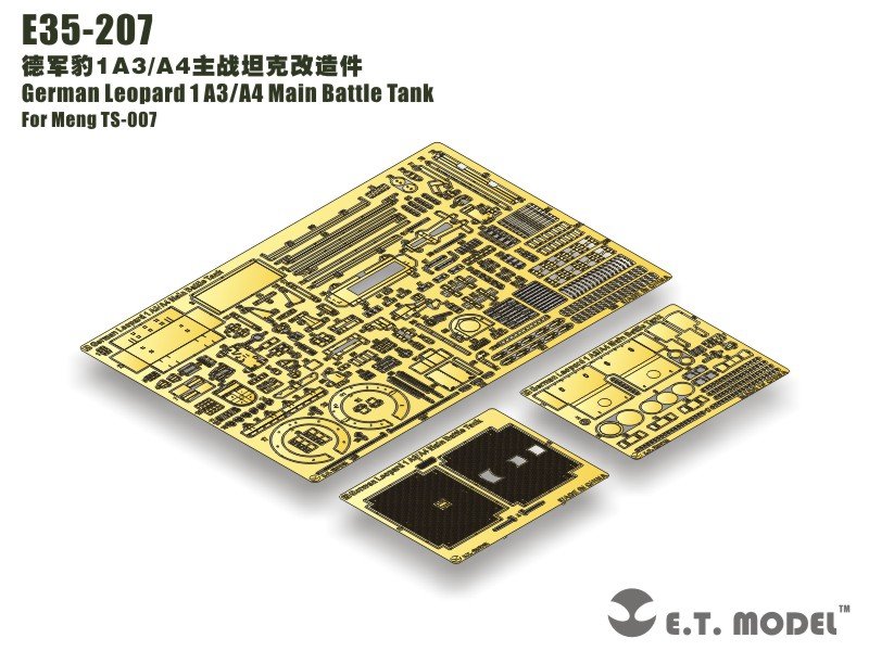 Maquette ET E35-207 Char de combat principal allemand Leopard 1 A3/A4 (pour Meng TS-007) (1/35)