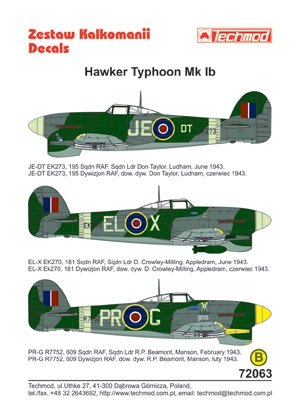 Techmod 72063 - Hawker Typhoon Ib 1/72 – Bild 2