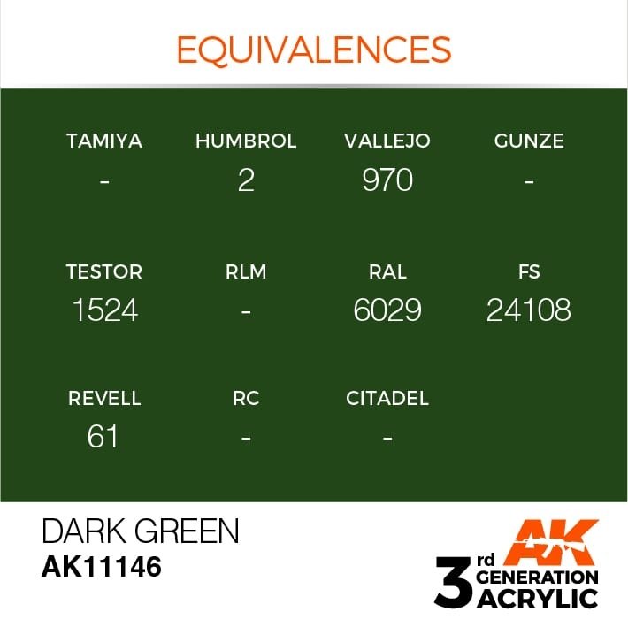 AK Interactive AK11146 VERT FONCÉ – STANDARD 17 ml – image 3