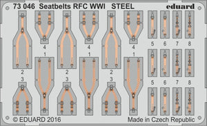 Ceintures de sécurité Eduard 73046 RFC Première Guerre mondiale Acier 1/72