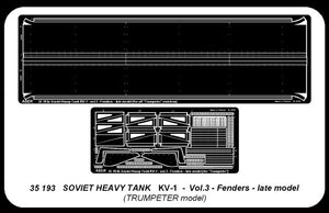 Aber 35193 Char lourd russe KV-1 - vol.3 - ensemble supplémentaire - ailes, modèle tardif (1/35) – imagen 5