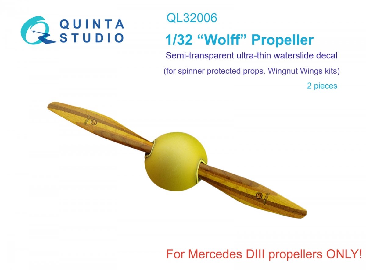 Hélices en bois Quinta Studio QL32006 Wolff (WNW) 1/32